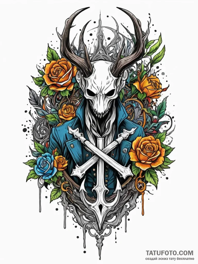 The hunter's mark from bloodborne, tattoo lin... - эскиз тату (№1752571573_0, 15.07.2025 09:26) — Tatufoto.com