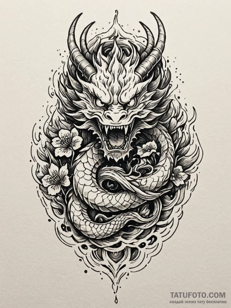 A demogorgon from stranger things, tattoo dra... - эскиз тату (№1752572514_0, 15.07.2025 09:41) — Tatufoto.com