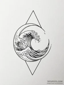 A minimalist wave symbol - эскиз тату (№1752572950_0, 15.07.2025 09:49) — Tatufoto.com