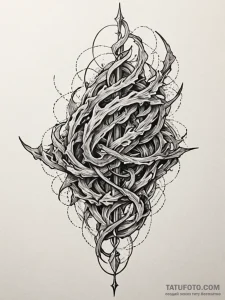 Astral chains breaking apart, tattoo drawing... - эскиз тату (№1752573844_0, 15.07.2025 10:04) — Tatufoto.com