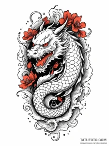 Nightshade roots devouring relic, tattoo line... - эскиз тату (№1752574015_0, 15.07.2025 10:06) — Tatufoto.com