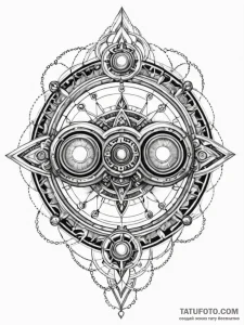 Steampunk goggles, tattoo sketch design, uniq... - эскиз тату (№1752575212_0, 15.07.2025 10:26) — Tatufoto.com