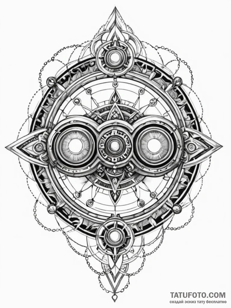 Steampunk goggles, tattoo sketch design, uniq... - эскиз тату (№1752575212_0, 15.07.2025 10:26) — Tatufoto.com