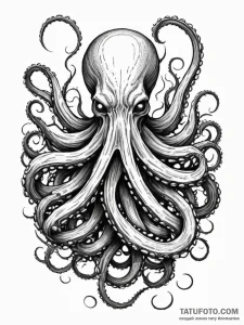 Eldritch horror, a mass of eyes and tentacles... - эскиз тату (№1752576065_0, 15.07.2025 10:41) — Tatufoto.com