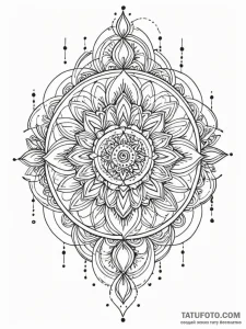 Ice tendrils spiraling skyward, ink illustrat... - эскиз тату (№1752578624_0, 15.07.2025 11:23) — Tatufoto.com
