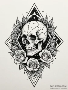 Meteor shattering ancient sigil, tattoo sketc... - эскиз тату (№1752579051_0, 15.07.2025 11:30) — Tatufoto.com