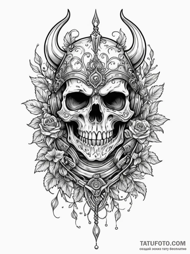 Spectral vines wrapping iron helm, tattoo ske... - эскиз тату (№1752579136_0, 15.07.2025 11:32) — Tatufoto.com