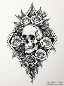 Glacial relic crowned in thorns, artistic tat... - эскиз тату (№1752579818_0, 15.07.2025 11:43) — Tatufoto.com