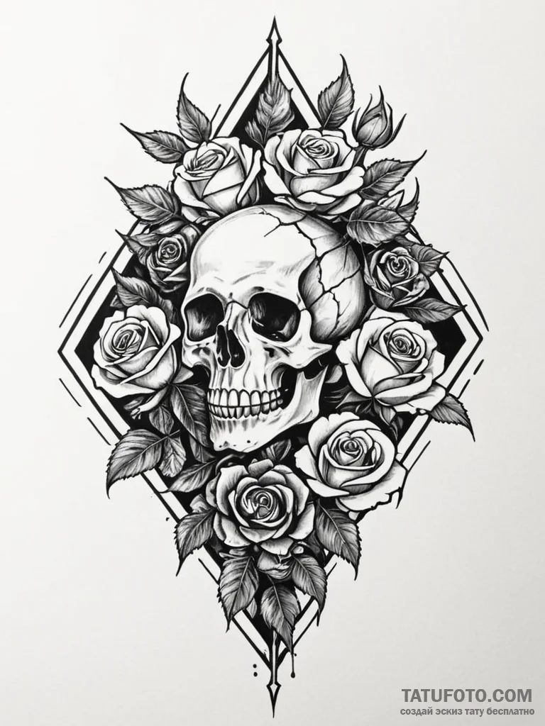 Glacial relic crowned in thorns, artistic tat... - эскиз тату (№1752579818_0, 15.07.2025 11:43) — Tatufoto.com
