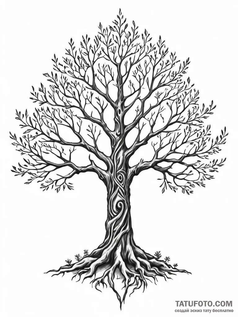 The white tree of gondor - эскиз тату (№1752580791_0, 15.07.2025 11:59) — Tatufoto.com