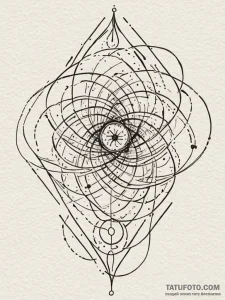 Pulsar map, tattoo drawing outline, dynamic c... - эскиз тату (№1752582412_0, 15.07.2025 12:26) — Tatufoto.com