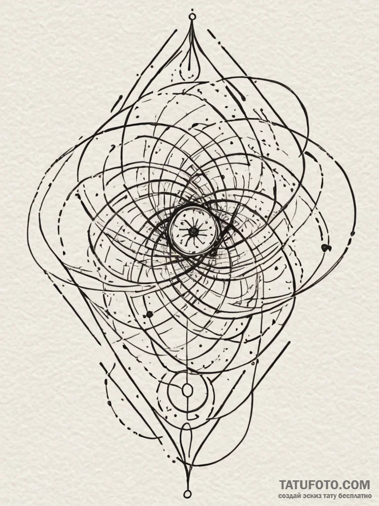 Pulsar map, tattoo drawing outline, dynamic c... - эскиз тату (№1752582412_0, 15.07.2025 12:26) — Tatufoto.com
