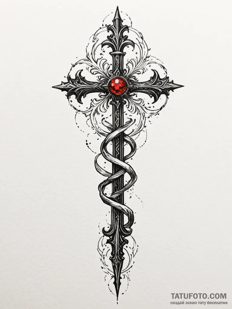Kingр р†р вђљрівђћсћs scepter burning with li... - эскиз тату (№1752587794_0, 15.07.2025 13:56) — Tatufoto.com