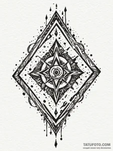 Burned paper with arcane symbols, ink illustr... - эскиз тату (№1752588388_0, 15.07.2025 14:06) — Tatufoto.com