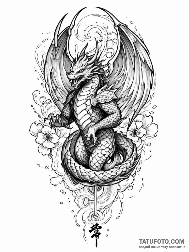 Archangel michael, artistic tattoo sketch, st... - эскиз тату (№1752588729_0, 15.07.2025 14:12) — Tatufoto.com
