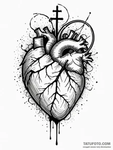 Kintsugi-style heart, its golden cracks formi... - эскиз тату (№1752588814_0, 15.07.2025 14:13) — Tatufoto.com