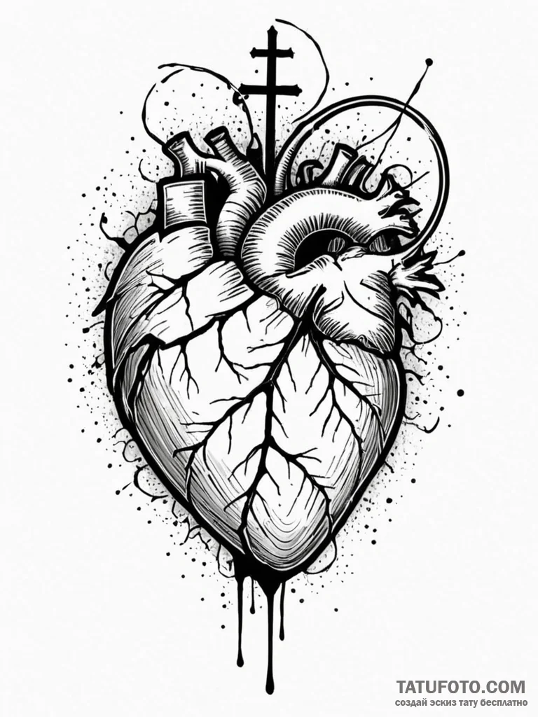 Kintsugi-style heart, its golden cracks formi... - эскиз тату (№1752588814_0, 15.07.2025 14:13) — Tatufoto.com