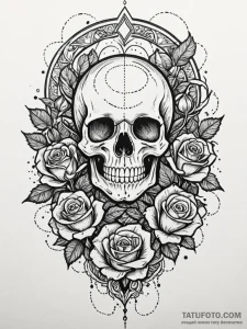 Haunted blade spiraling through void, tattoo... - эскиз тату (№1752589241_0, 15.07.2025 14:20) — Tatufoto.com