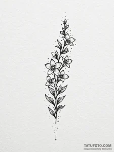 Shooting star leaving a trail of forget-me-no... - эскиз тату (№1752589497_0, 15.07.2025 14:24) — Tatufoto.com