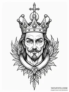 Tomb relic crowned in frost, tattoo drawing o... - эскиз тату (№1752590265_0, 15.07.2025 14:37) — Tatufoto.com