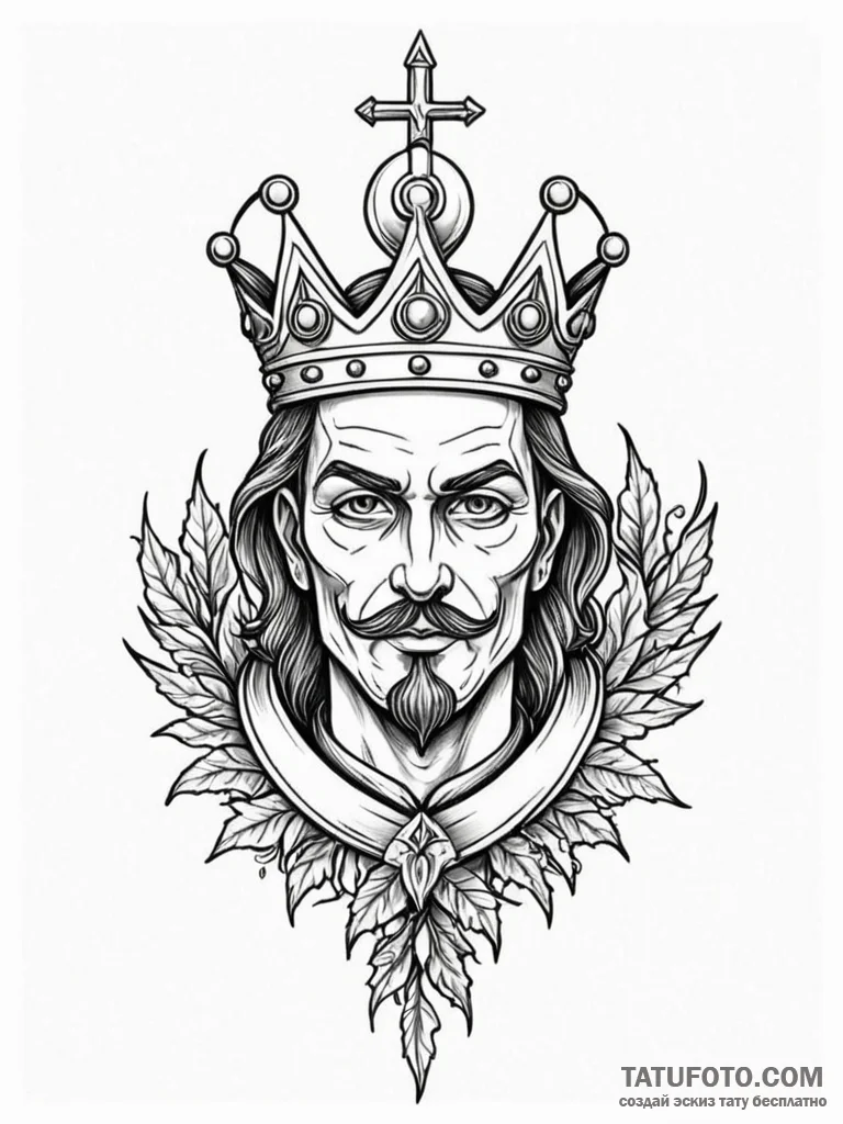 Tomb relic crowned in frost, tattoo drawing o... - эскиз тату (№1752590265_0, 15.07.2025 14:37) — Tatufoto.com