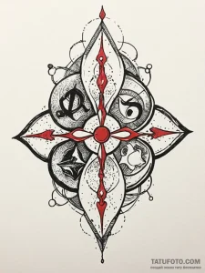 The alchemical symbols for the four elements,... - эскиз тату (№1752590351_0, 15.07.2025 14:39) — Tatufoto.com