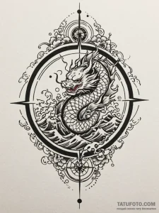 A compass rose (is there as wind rose, but ca... - эскиз тату (№1752590436_0, 15.07.2025 14:40) — Tatufoto.com