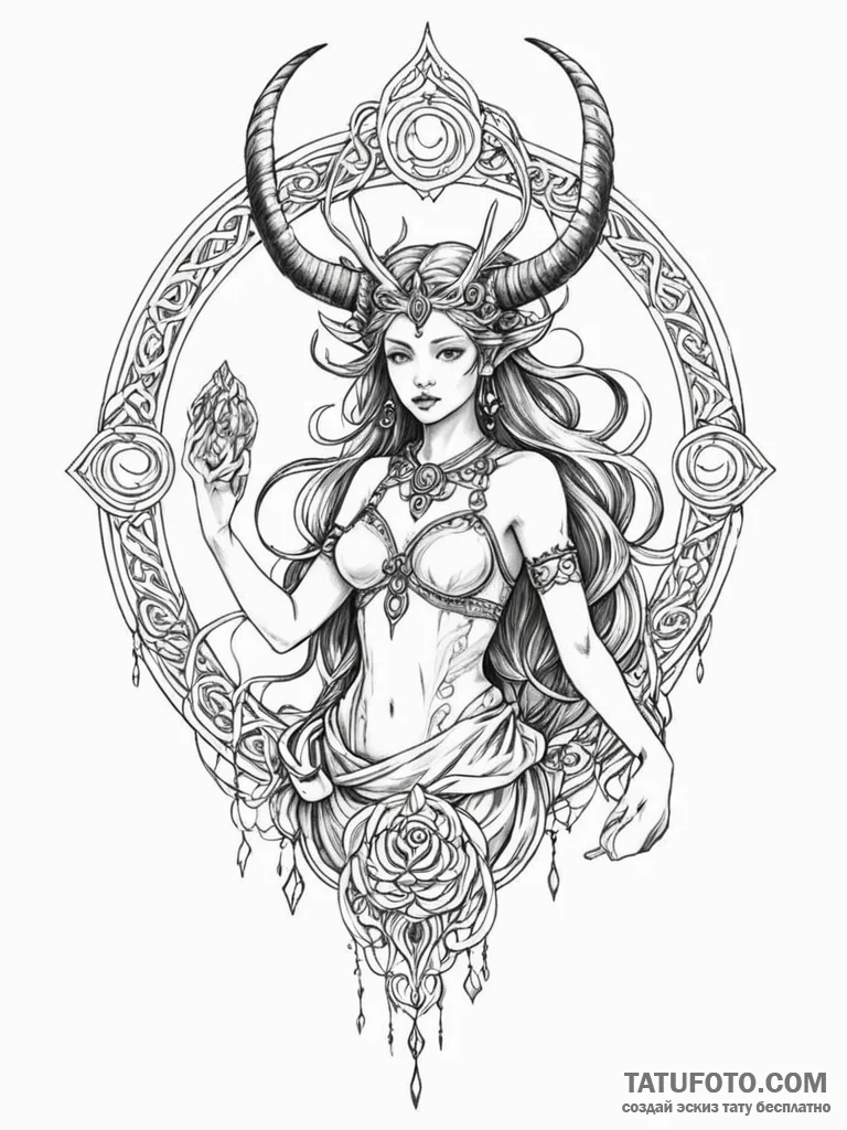 Mythology, folklore & fantasy - эскиз тату (№1752593076_0, 15.07.2025 15:24) — Tatufoto.com