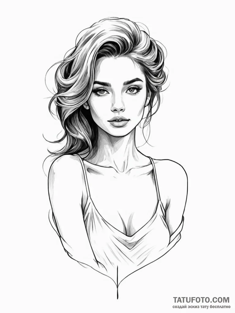Wooman - эскиз тату (№1752593783_0, 15.07.2025 15:36) — Tatufoto.com
