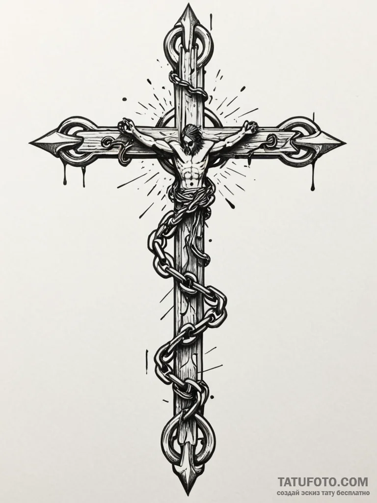 Corrupted chains grasping void, concept art f... - эскиз тату (№1752595693_0, 15.07.2025 16:08) — Tatufoto.com