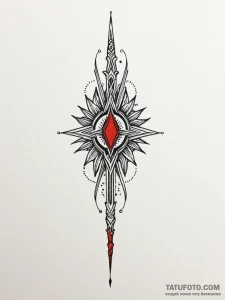 Ashen spear piercing void, tattoo flash sheet... - эскиз тату (№1752595950_0, 15.07.2025 16:12) — Tatufoto.com