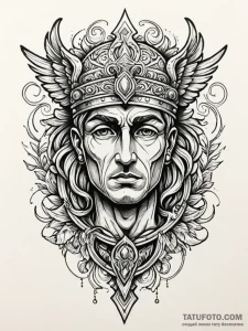 Urn, classical greek style, depicting a heroi... - эскиз тату (№1752596201_0, 15.07.2025 16:16) — Tatufoto.com