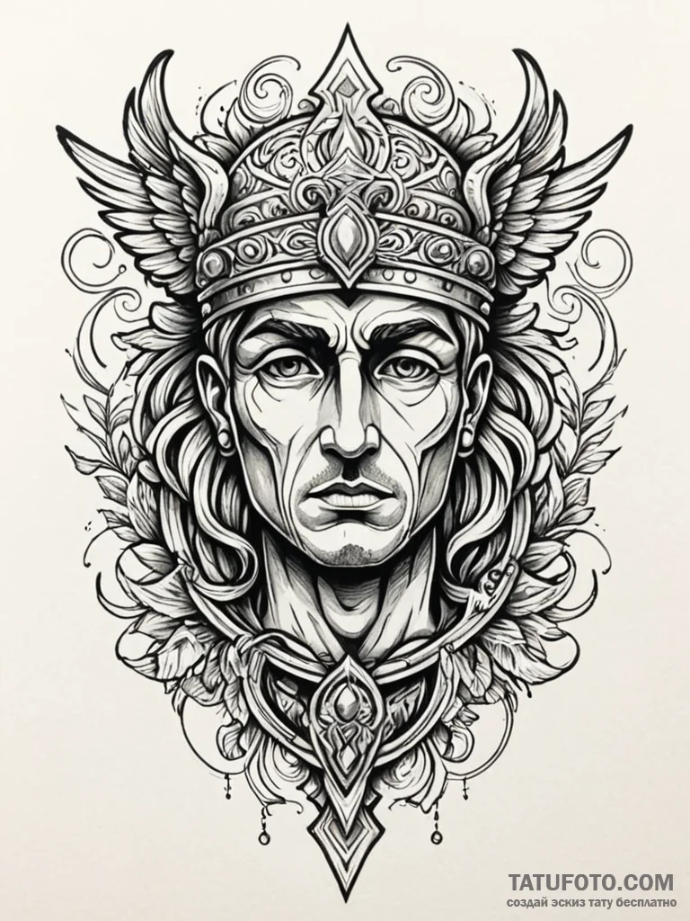 Urn, classical greek style, depicting a heroi... - эскиз тату (№1752596201_0, 15.07.2025 16:16) — Tatufoto.com