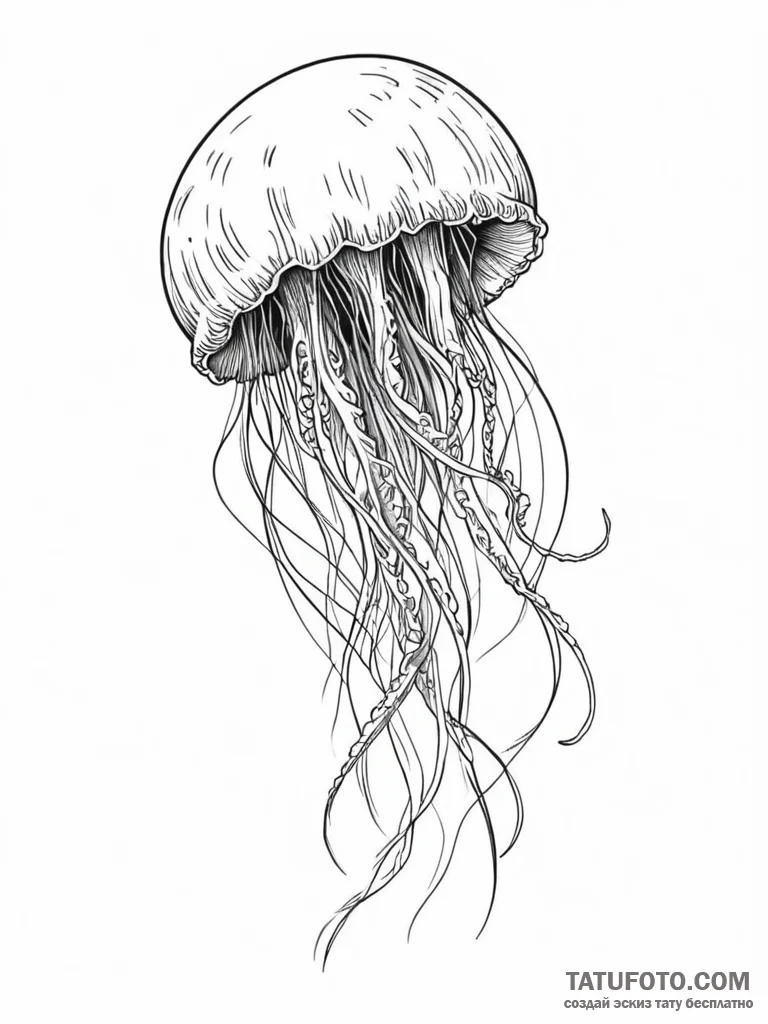 Jellyfish - эскиз тату (№1752597725_0, 15.07.2025 16:42) — Tatufoto.com
