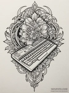 Keyboard keys w, a, s, d, tattoo drawing outl... - эскиз тату (№1752612564_0, 15.07.2025 20:49) — Tatufoto.com