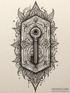 Safe-deposit box key, small and significant,... - эскиз тату (№1752615752_0, 15.07.2025 21:42) — Tatufoto.com