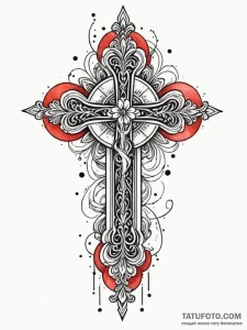 Orthodox cross, tattoo flash sheet design, mo... - эскиз тату (№1752616758_0, 15.07.2025 21:59) — Tatufoto.com