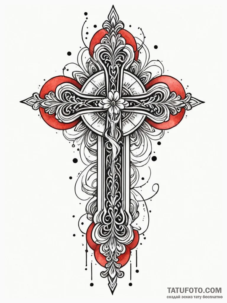 Orthodox cross, tattoo flash sheet design, mo... - эскиз тату (№1752616758_0, 15.07.2025 21:59) — Tatufoto.com