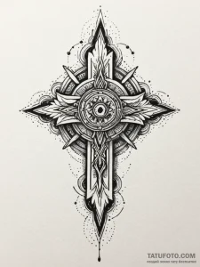 A powerful buzz saw cutting metal, sparks,, t... - эскиз тату (№1752618513_0, 15.07.2025 22:28) — Tatufoto.com