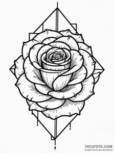 Rose quartz crystal, glowing with a soft, inn... - эскиз тату (№1752619760_0, 15.07.2025 22:49) — Tatufoto.com