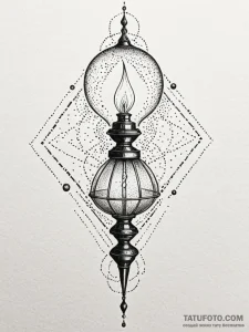 Epictetus's lamp, symbolizing the light of ph... - эскиз тату (№1752620262_0, 15.07.2025 22:57) — Tatufoto.com