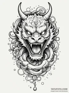 A whimsical bubble gum in mouth, playful,, ar... - эскиз тату (№1752621512_0, 15.07.2025 23:18) — Tatufoto.com