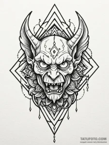 Crestfallen gargoyle weeping stone tears, tat... - эскиз тату (№1752622683_0, 15.07.2025 23:38) — Tatufoto.com