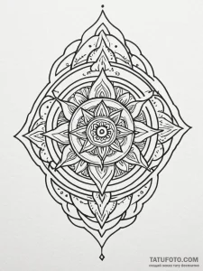 Oak branches binding relic, tattoo line art,... - эскиз тату (№1752622766_0, 15.07.2025 23:39) — Tatufoto.com
