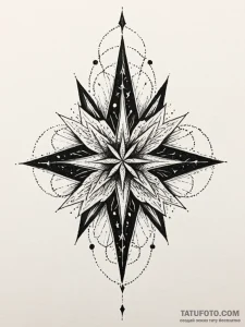 Northern star bleeding starlight, tattoo line... - эскиз тату (№1752623265_0, 15.07.2025 23:47) — Tatufoto.com