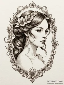 M, artistic tattoo sketch, sepia tone sketch,... - эскиз тату (№1752624099_0, 16.07.2025 00:01) — Tatufoto.com