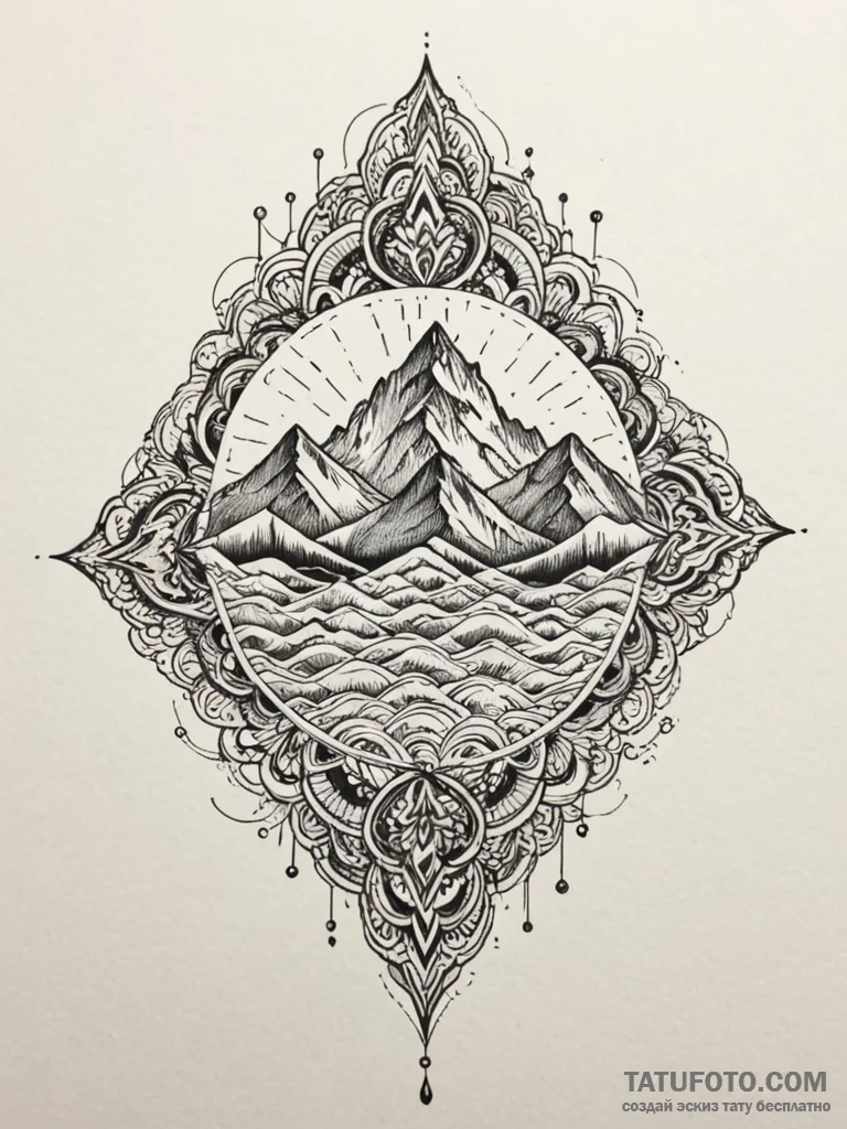 A powerful buzzing sound wave, vibrating,, ta... - эскиз тату (№1752627775_0, 16.07.2025 01:02) — Tatufoto.com