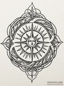 Eternal knot that binds the sun and moon, art... - эскиз тату (№1752628863_0, 16.07.2025 01:21) — Tatufoto.com