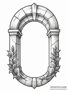 Keystone in an arch, symbolizing strength and... - эскиз тату (№1752632291_0, 16.07.2025 02:18) — Tatufoto.com