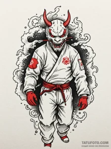 Hazmat suit, helmet cracked, revealing a skul... - эскиз тату (№1752633880_0, 16.07.2025 02:44) — Tatufoto.com